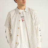 Seersucker Stripe SS Shirt - White