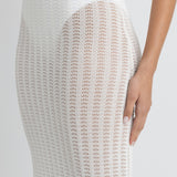 Gemma Knit Midi Dress - White