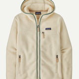 W´s Retro Pile Hoody - Natural w/Ellwood Green