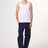 Linen Mick Tank Top - White
