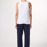 Linen Mick Tank Top - White