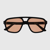 Jet Black - Orange Solid Lens