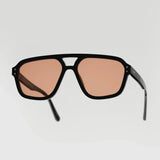Jet Black - Orange Solid Lens