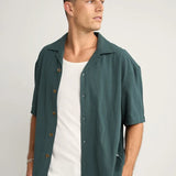 Relaxed Texture SS Shirt - Teal