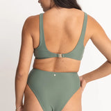 Bikini Hi Waist Pant Classic - Olive