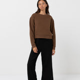 Classic Crew Fleece W´s - Chocolate