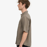 Organic Linen SS Shirt - Dusty Olive