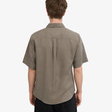 Organic Linen SS Shirt - Dusty Olive