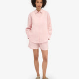 Organic Linen Oversized Shirt - Faded Pink