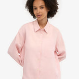 Organic Linen Oversized Shirt - Faded Pink