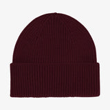 Merino Wool Beanie - Oxblood Red