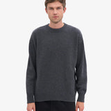 Oversized Merino Wool Crew - Lava Grey