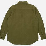 Notched Pocket Flannel Shirt - Olive