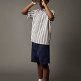 Cosmos Linen Shirt - Blue Stripe