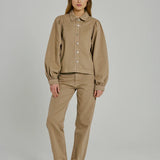 Kenzie Relaxed Belt Jeans - Dark Sand