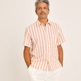 Alegre Printed Pattern Shirt - Clay Stripes
