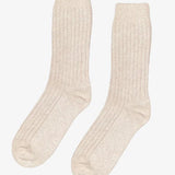 Merino Wool Blend Sock - Ivory White
