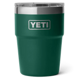 Rambler 16 Oz Stackable Cup - Black Forest Green