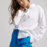W's Organic Twill Shorts - Pacific Blue