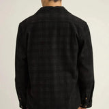 Cord Check Overshirt - Black