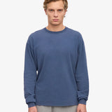 Oversized Organic LS T-shirt - Neptune Blue