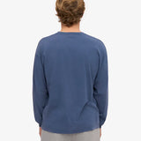 Oversized Organic LS T-shirt - Neptune Blue