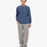 Oversized Organic LS T-shirt - Neptune Blue