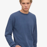 Oversized Organic LS T-shirt - Neptune Blue
