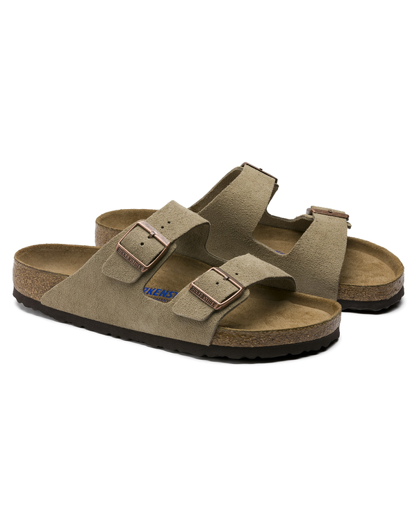 Sandal Arizona Normal Soft Footbed Suede Leather - Taupe