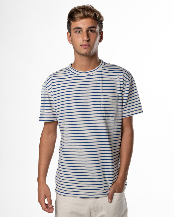 T-shirt Guerreiro Pocket - Blue Stripes