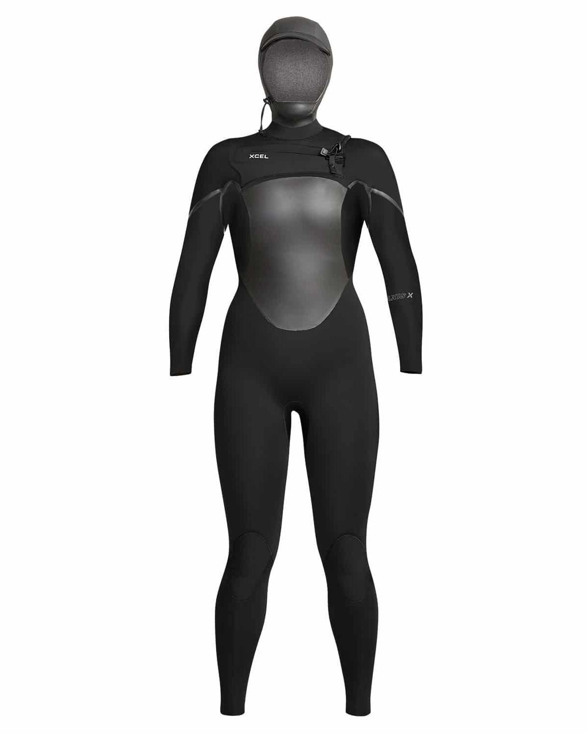 5/4 Womens Axis X Hooded Wetsuit - Black