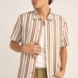 Paisley Stripe SS Shirt - Cedar