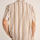 Paisley Stripe SS Shirt - Cedar
