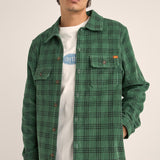 Cord Check Overshirt - Green