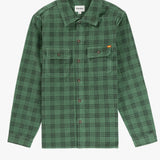 Cord Check Overshirt - Green