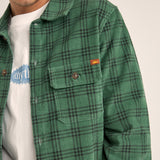 Cord Check Overshirt - Green