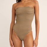 Sol Stripe One Piece - Black