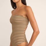 Sol Stripe One Piece - Black