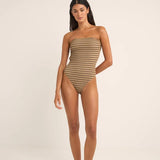 Sol Stripe One Piece - Black