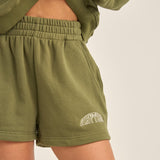 College Fleece Shorts - Olive