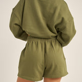 College Fleece Shorts - Olive