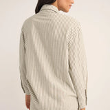 Valley Stripe Oversized Shirt - Ivy