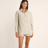 Valley Stripe Oversized Shirt - Ivy