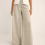 Valley Stripe Wide Leg Pant - Ivy