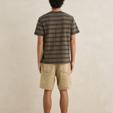 Vintage Stripe Jacquard T-shirt - Olive