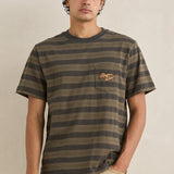 Vintage Stripe Jacquard T-shirt - Olive