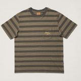 Vintage Stripe Jacquard T-shirt - Olive
