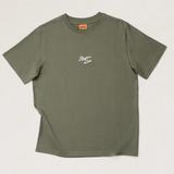 Embroidered SS T-shirt - Silver Pine