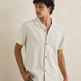 Vacation Stripe SS Shirt - Natural