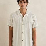 Vacation Stripe SS Shirt - Natural
